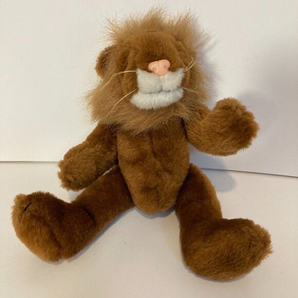 Vintage Oriental Trading Co Lion Beanie Plush Stuffed Animal Moving Legs Arms - Picture 1 of 10